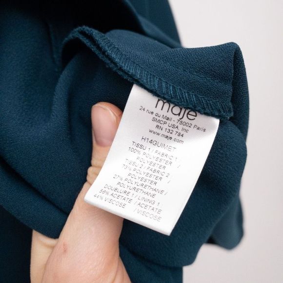 Maje Guimet Accent Collar Babydoll Dress Size Small - Picture 9 of 9